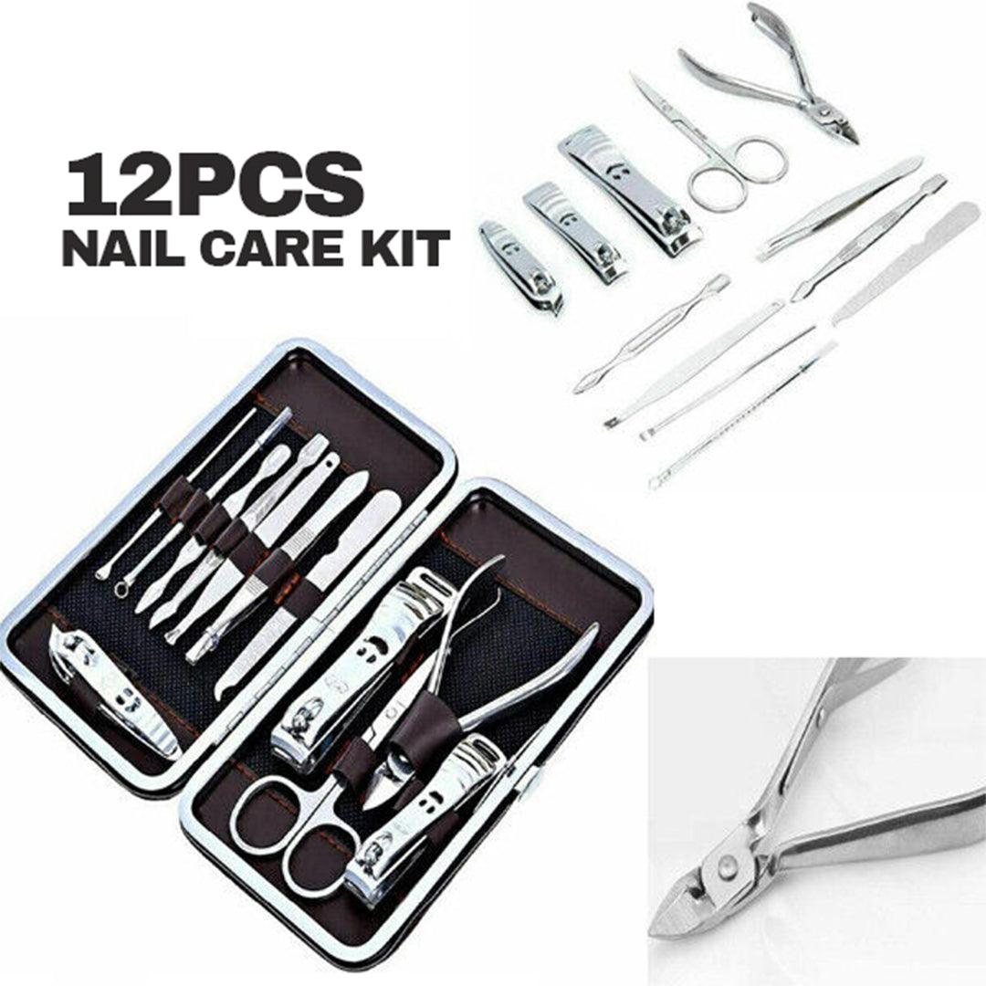 Nail Care Set - 12pcs Nail Care Kit Cutter Set Clippers Manicure Pedicure Cuticle Tool Gift Set Apparel & Accessories - Tophatter Daily Deals