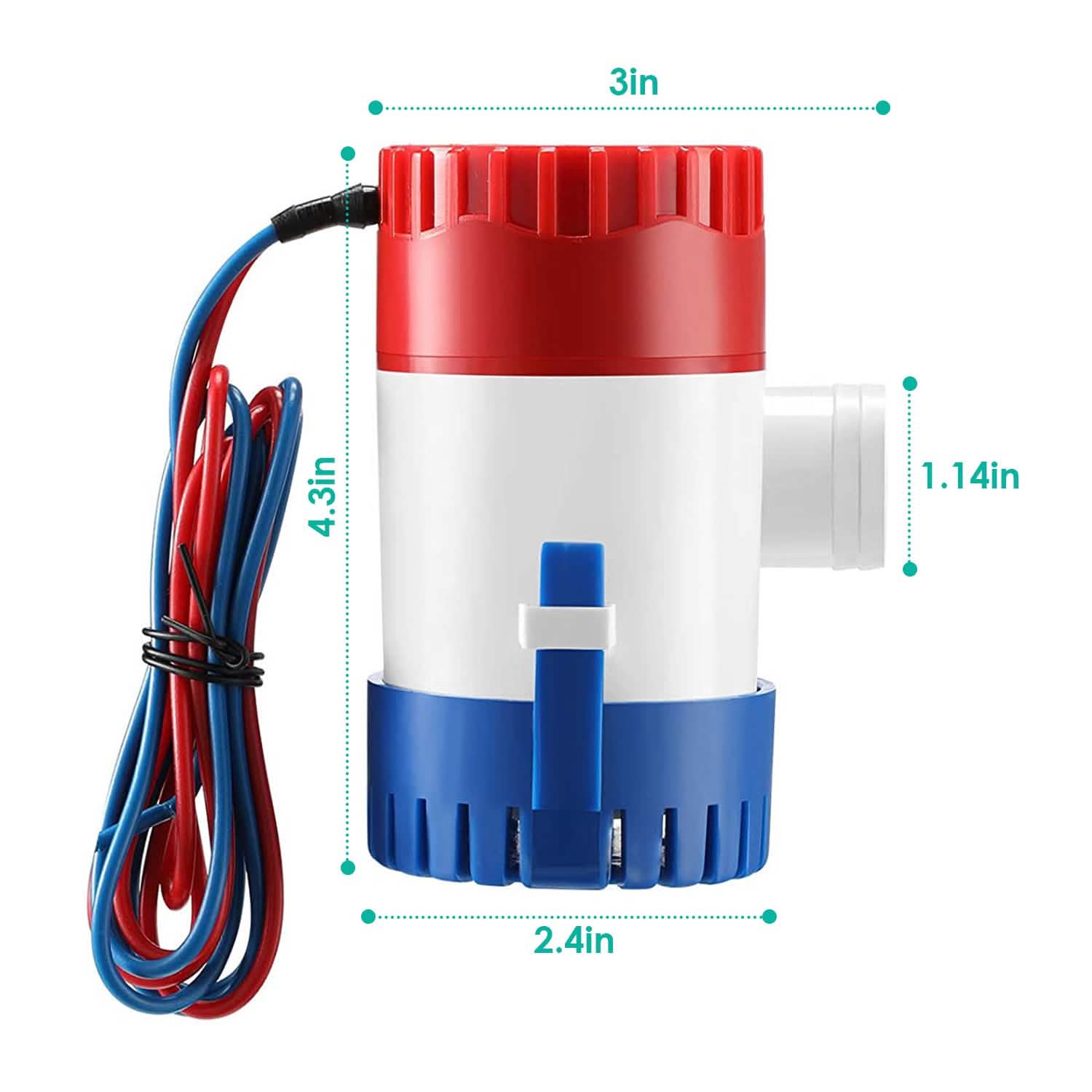 12V 1100GPH Submersible Marine Boat Bilge Non-Automatic Electric Water Pump Everything Else - Tophatter Daily Deals