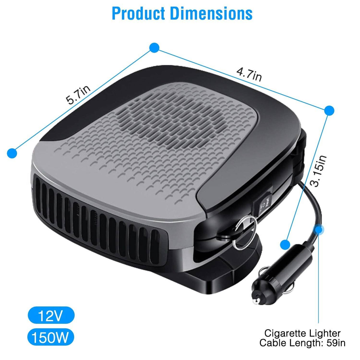 12V 150W Portable Car Auto Heater Automotive - Tophatter Daily Deals