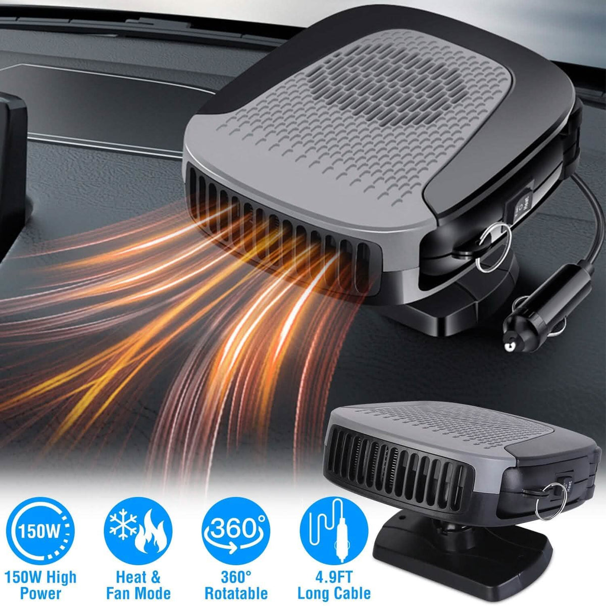 12V 150W Portable Car Auto Heater Automotive - Tophatter Daily Deals