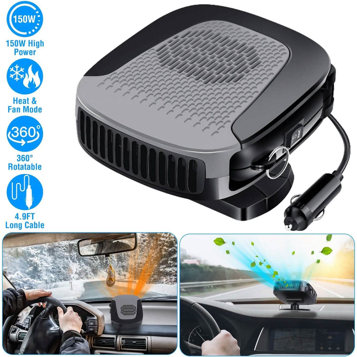 12V 150W Portable Car Auto Heater Automotive - Tophatter Daily Deals
