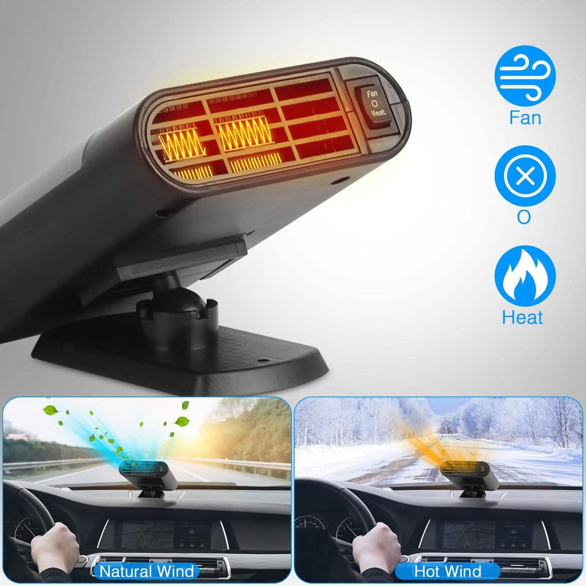 12V 150W Portable Car Heater Automotive - Tophatter Daily Deals