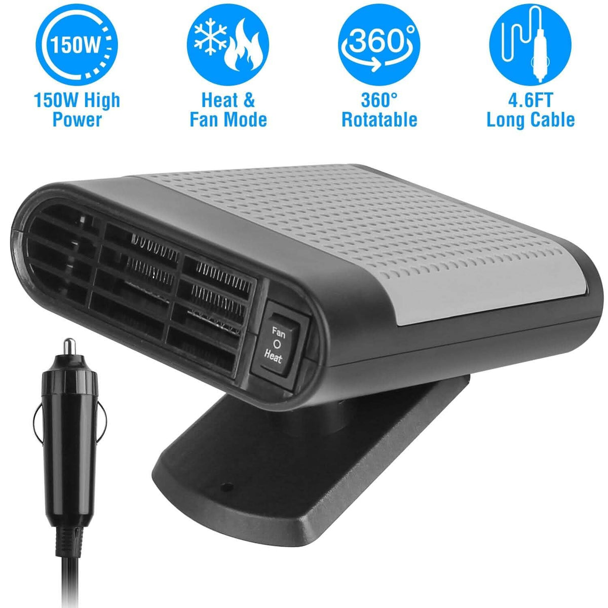 12V 150W Portable Car Heater Automotive - Tophatter Daily Deals