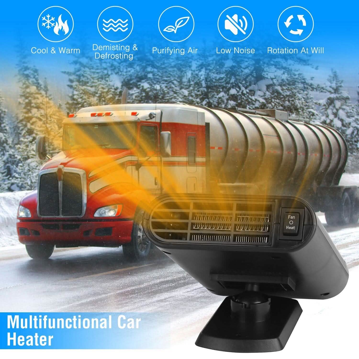 12V 150W Portable Car Heater with Air Purification Automotive - Tophatter Daily Deals