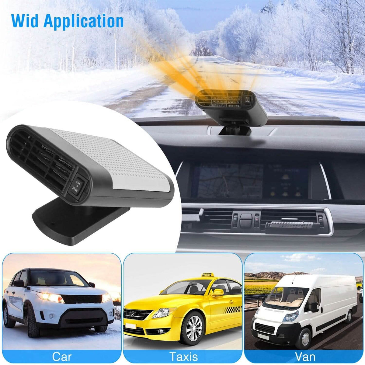 12V 150W Portable Car Heater with Air Purification Automotive - Tophatter Daily Deals