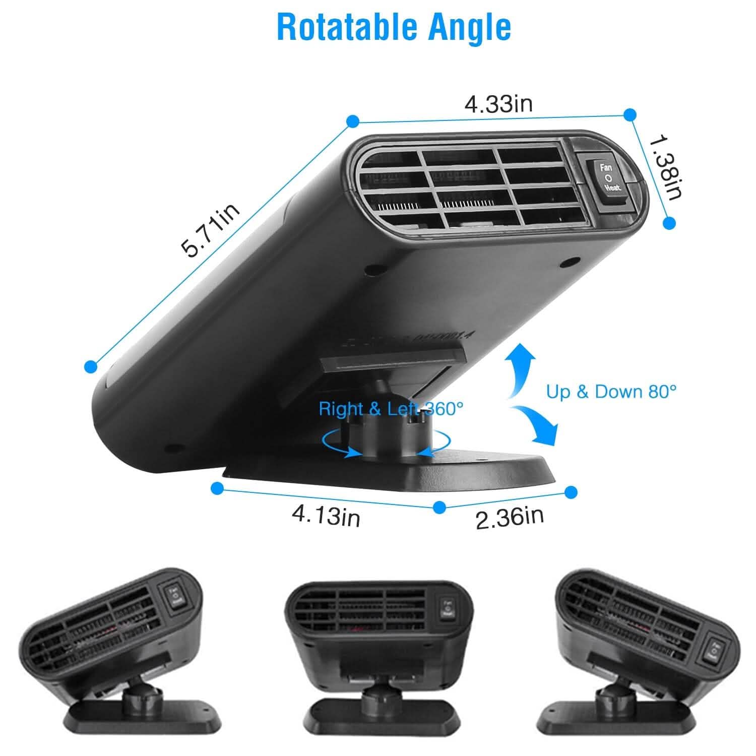 12V 150W Portable Car Heater with Air Purification Automotive - Tophatter Daily Deals