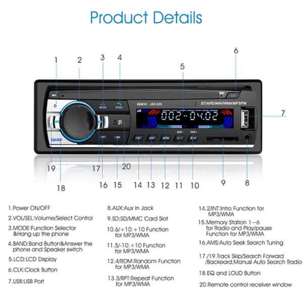 12V Bluetooth Car Stereo Automotive - Tophatter Daily Deals