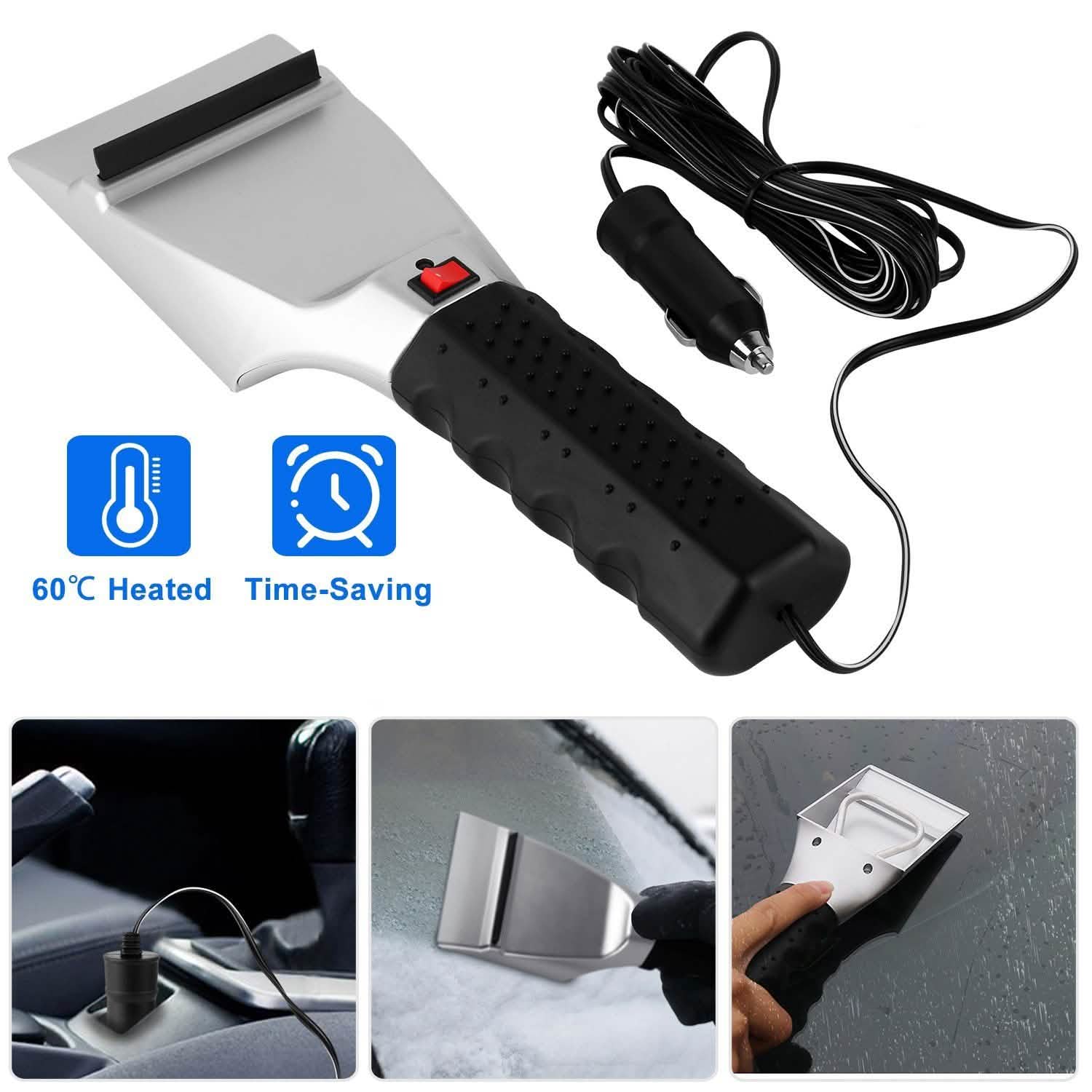12V Car Electric Heated Ice Snow Scraper Automotive - Tophatter Daily Deals