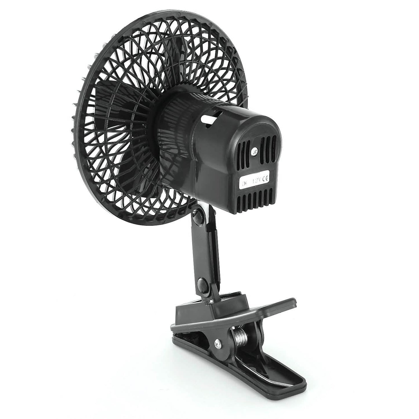 12V Car Fan Oscillating Clip on Cooling Fan with 2 Speeds 120° Rotation Automotive - Tophatter Daily Deals