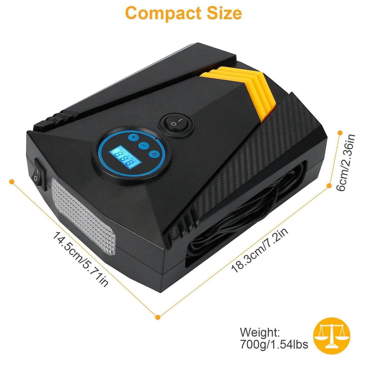 12V DC 100W 150PSI Digital Tire Inflator Automotive - Tophatter Daily Deals