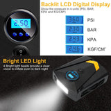 12V DC 100W 150PSI Digital Tire Inflator Automotive - Tophatter Daily Deals