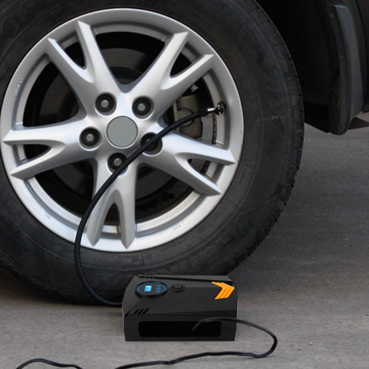 12V DC 100W 150PSI Digital Tire Inflator Automotive - Tophatter Daily Deals