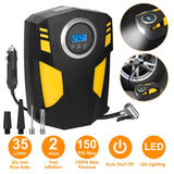 12V Digital Car Air Pump Compressor with LED Light 150 PSI Automotive - Tophatter Daily Deals
