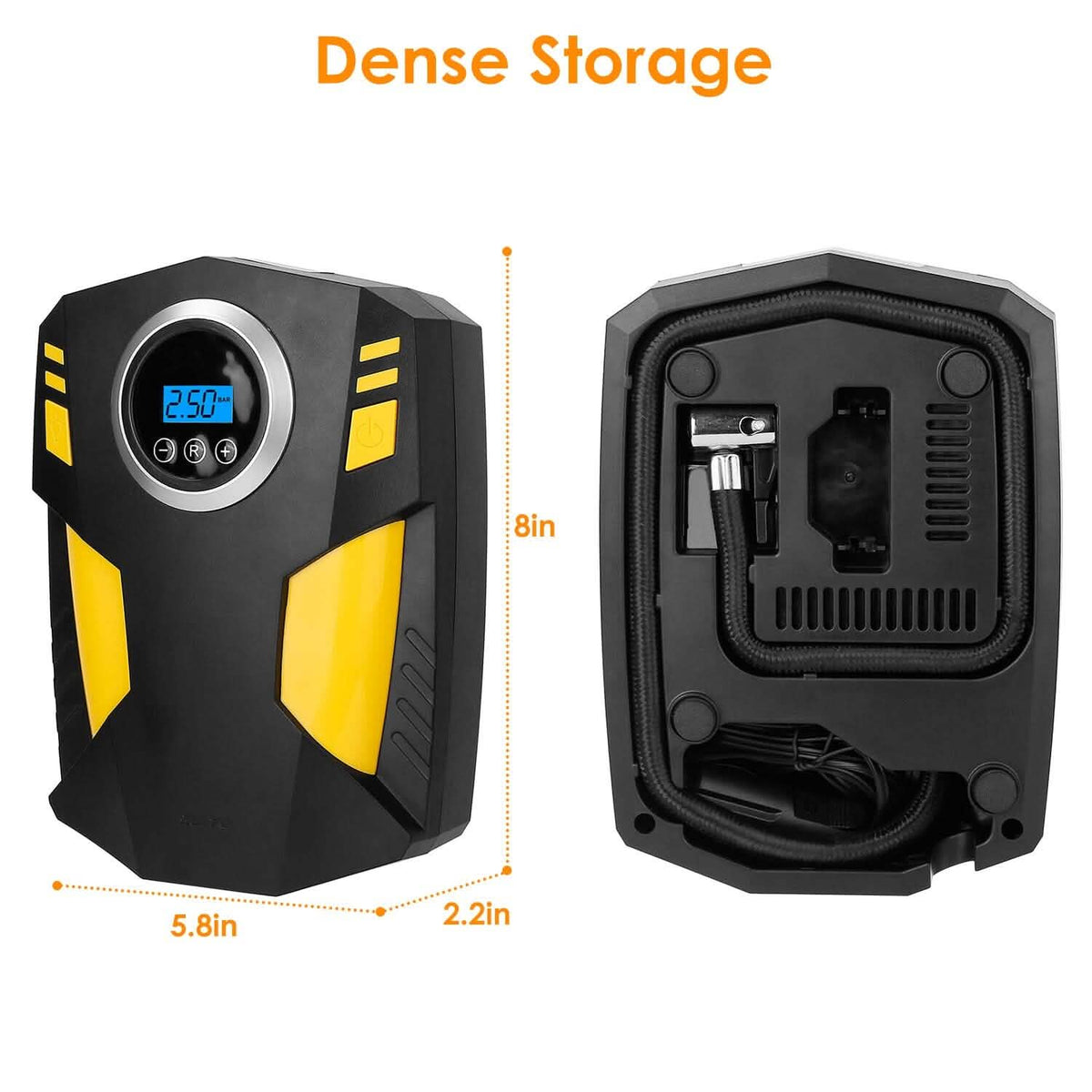 12V Digital Car Air Pump Compressor with LED Light 150 PSI Automotive - Tophatter Daily Deals
