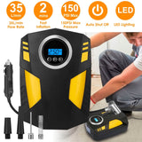 12V Digital Car Air Pump Compressor with LED Light 150 PSI Automotive - Tophatter Daily Deals