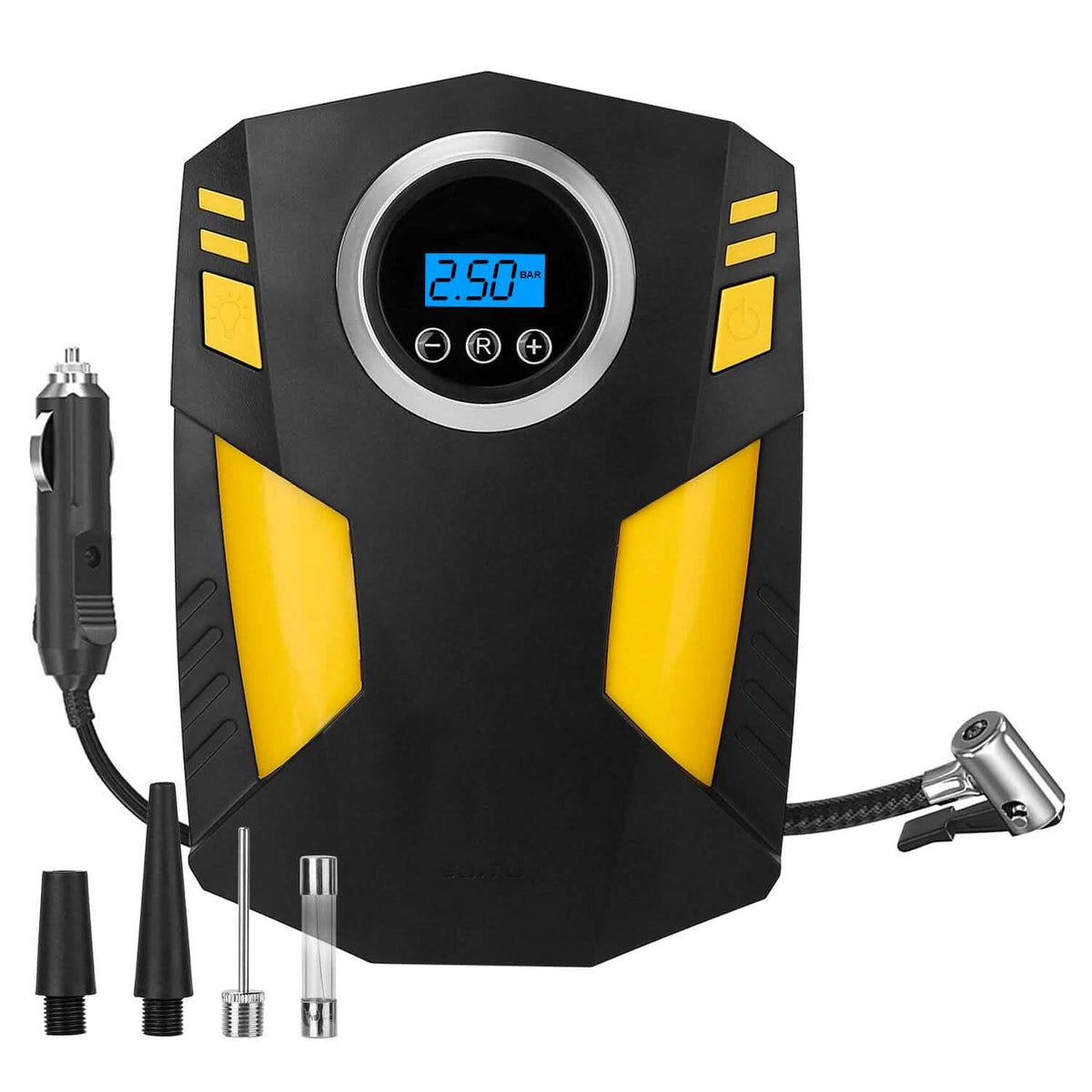 12V Digital Car Air Pump Compressor with LED Light 150 PSI Automotive - Tophatter Daily Deals