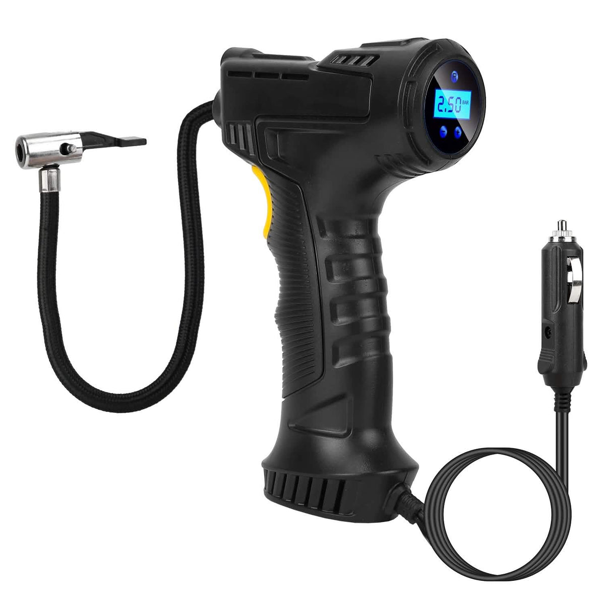 12V Digital Car Tire Inflator with LED Light 150 PSI Automotive - Tophatter Daily Deals