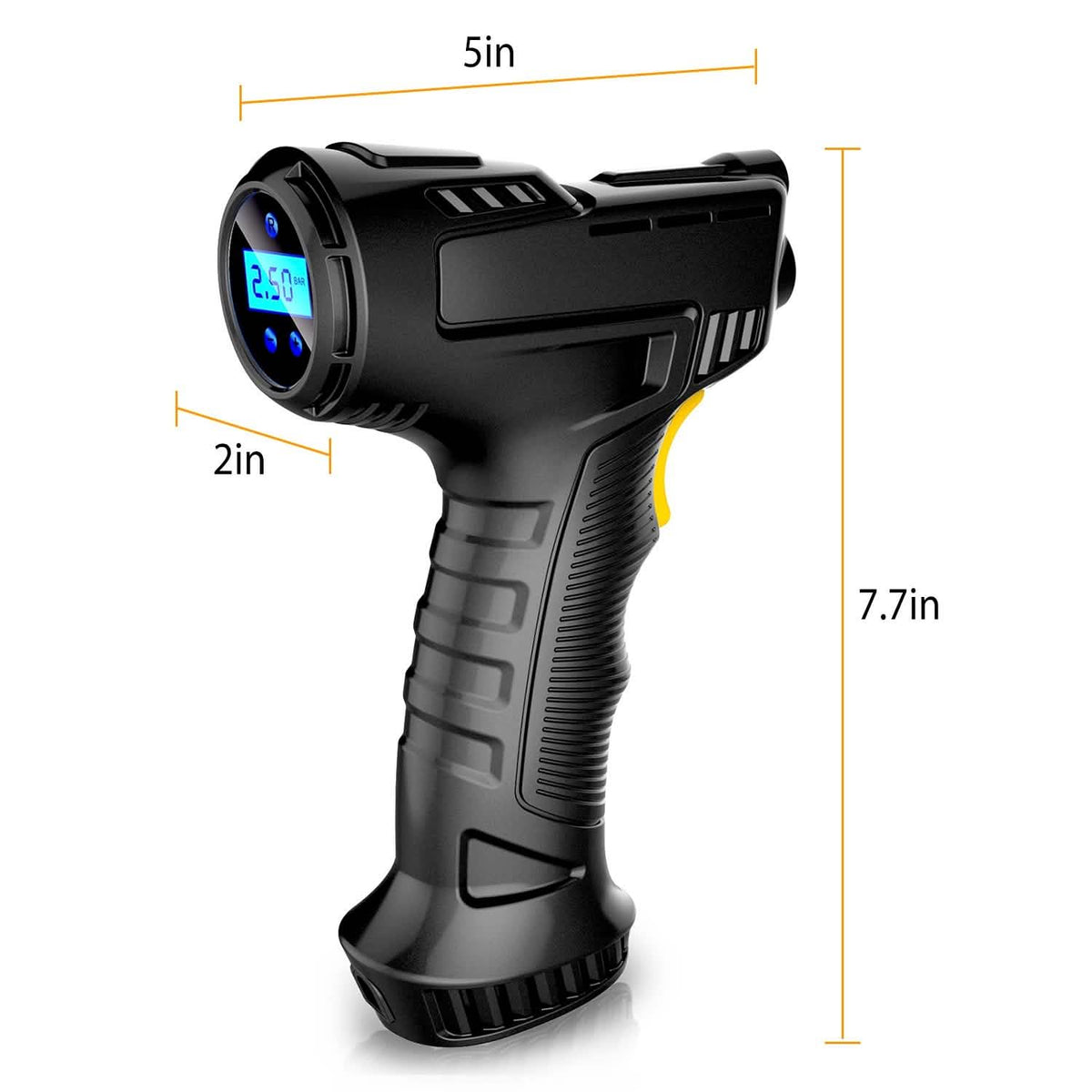 12V Digital Car Tire Inflator with LED Light 150 PSI Automotive - Tophatter Daily Deals