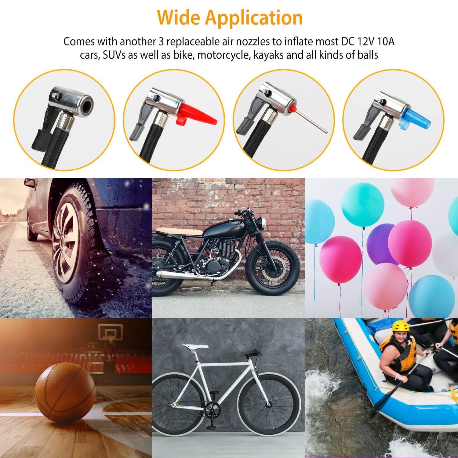 12V Digital Car Tire Inflator with LED Light 150 PSI Automotive - Tophatter Daily Deals