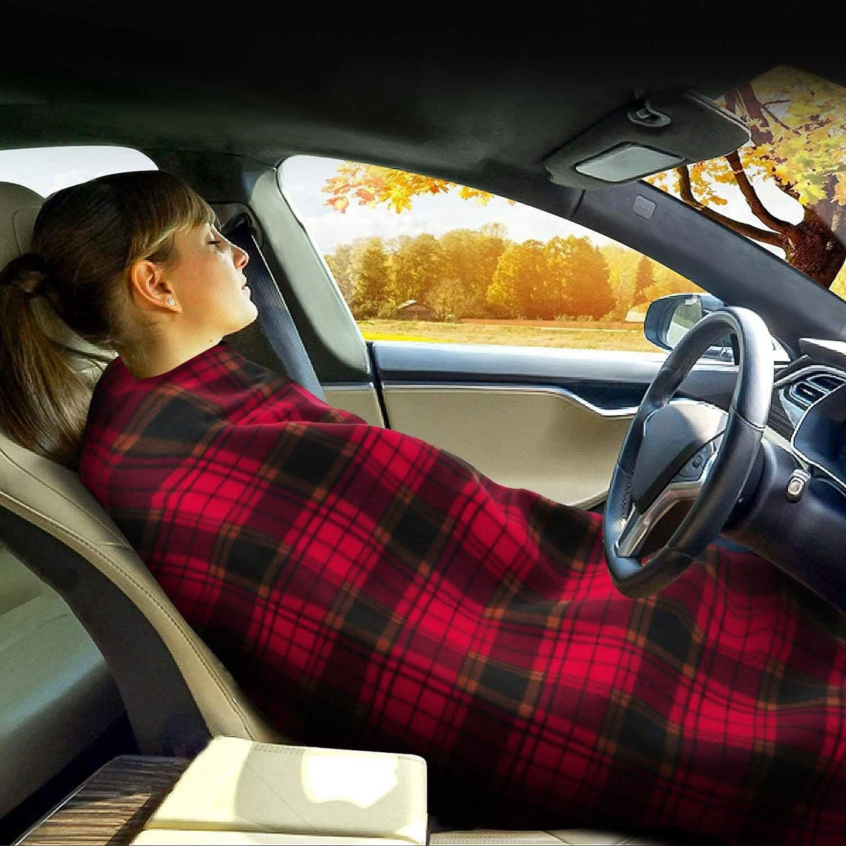 12V Electric Car Heated Blanket Automotive - Tophatter Daily Deals