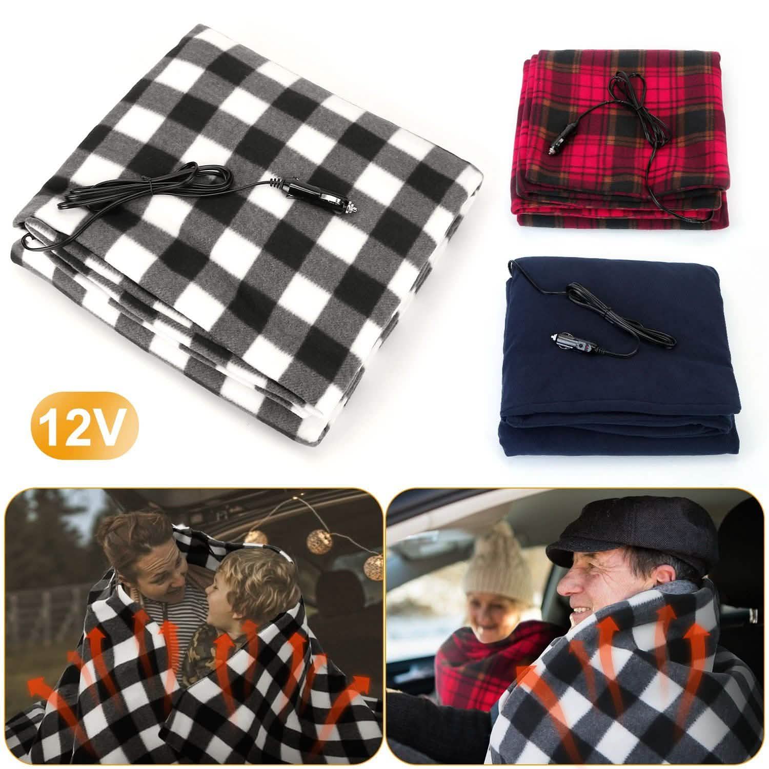 12V Electric Car Heated Blanket Automotive - Tophatter Daily Deals