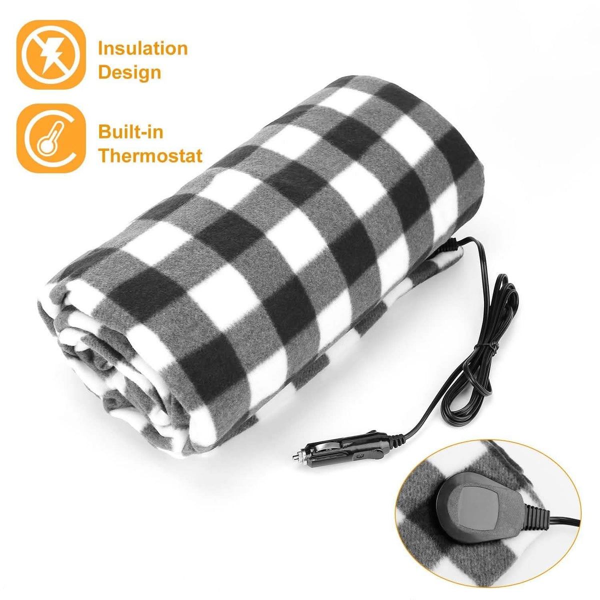 12V Electric Car Heated Blanket Automotive - Tophatter Daily Deals