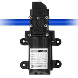 12V Water Pump with 2 Hose Clamps 123PSI Self Priming Sprayer Pump Garden & Patio - Tophatter Daily Deals
