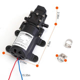 12V Water Pump with 2 Hose Clamps 123PSI Self Priming Sprayer Pump Garden & Patio - Tophatter Daily Deals