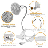 12W LED 360° Rotatable Plant Grow Light with Desk Clip Garden & Patio - Tophatter Daily Deals