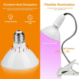 12W LED 360° Rotatable Plant Grow Light with Desk Clip Garden & Patio - Tophatter Daily Deals