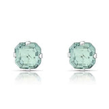 1.3 Carat Cz Asscher-Cut Sterling Silver Stud Earrings Green Earrings - Tophatter Daily Deals