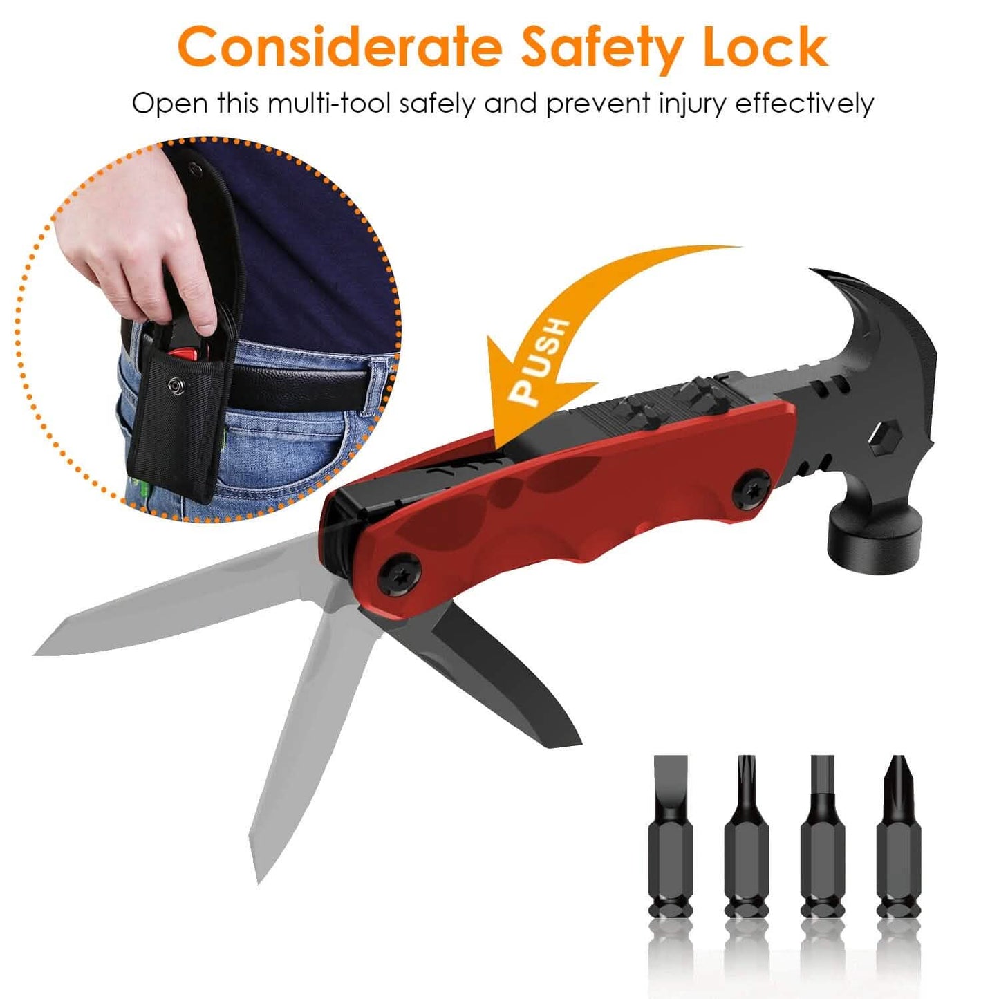 13-in-1 Multi-tool Hammer Camping Survival Tool Outdoor Recreation - Tophatter Daily Deals