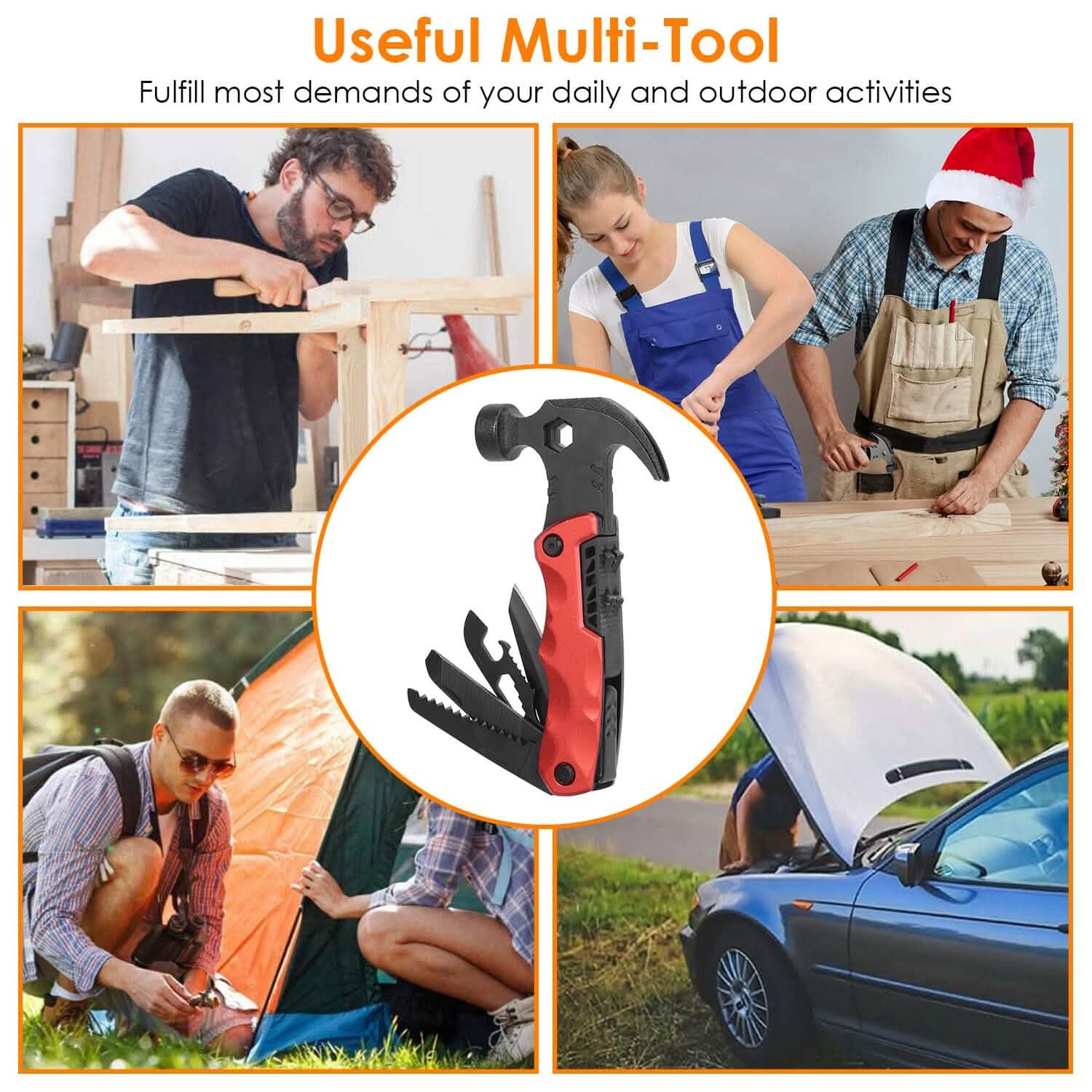 13-in-1 Multi-tool Hammer Camping Survival Tool Outdoor Recreation - Tophatter Daily Deals