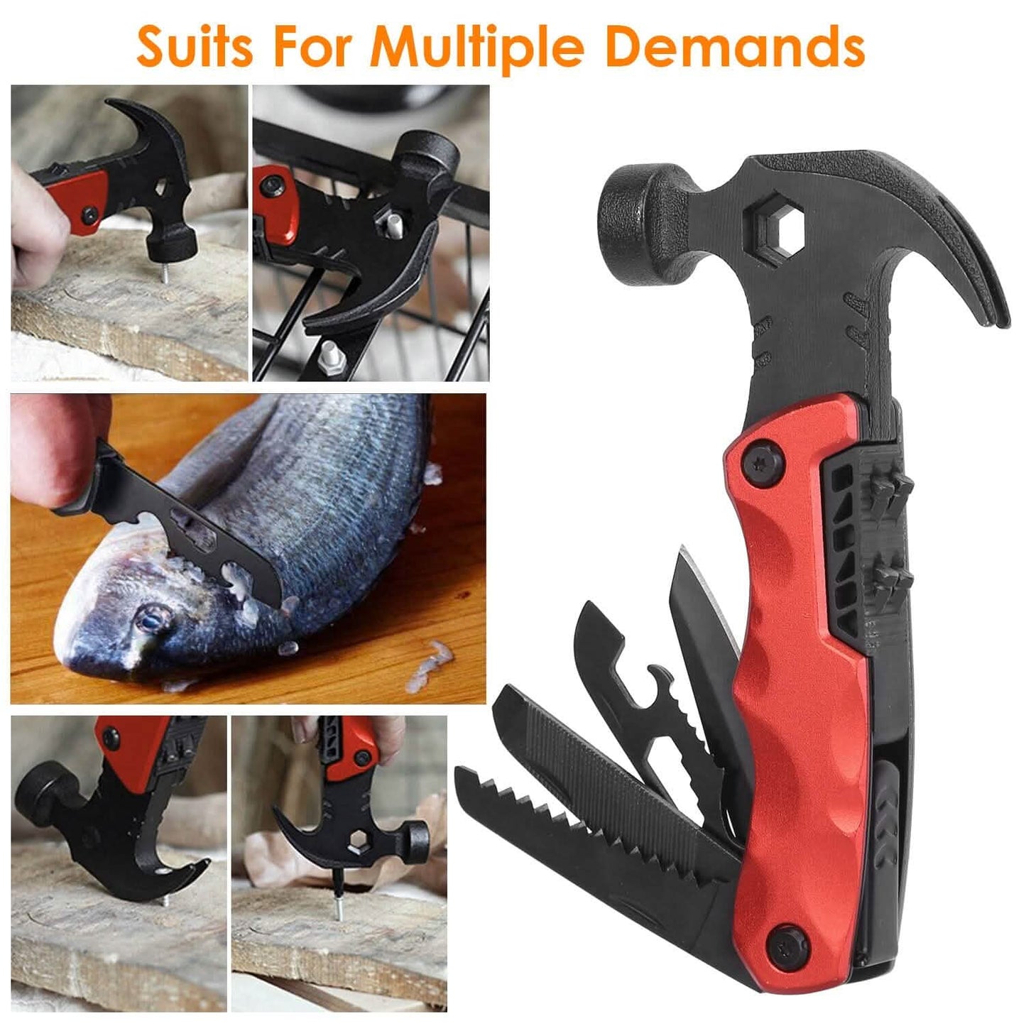 13-in-1 Multi-tool Hammer Camping Survival Tool Outdoor Recreation - Tophatter Daily Deals