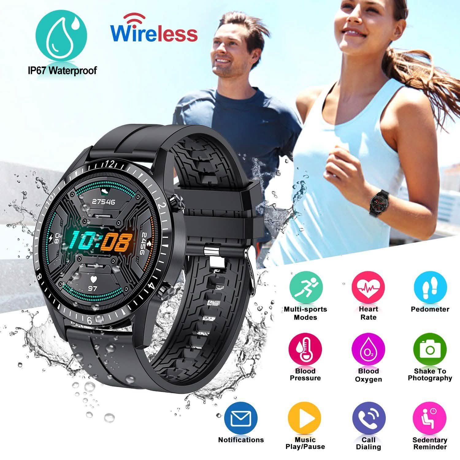 1.3 inch Wireless Smart Watch Smart Watches - Tophatter Daily Deals