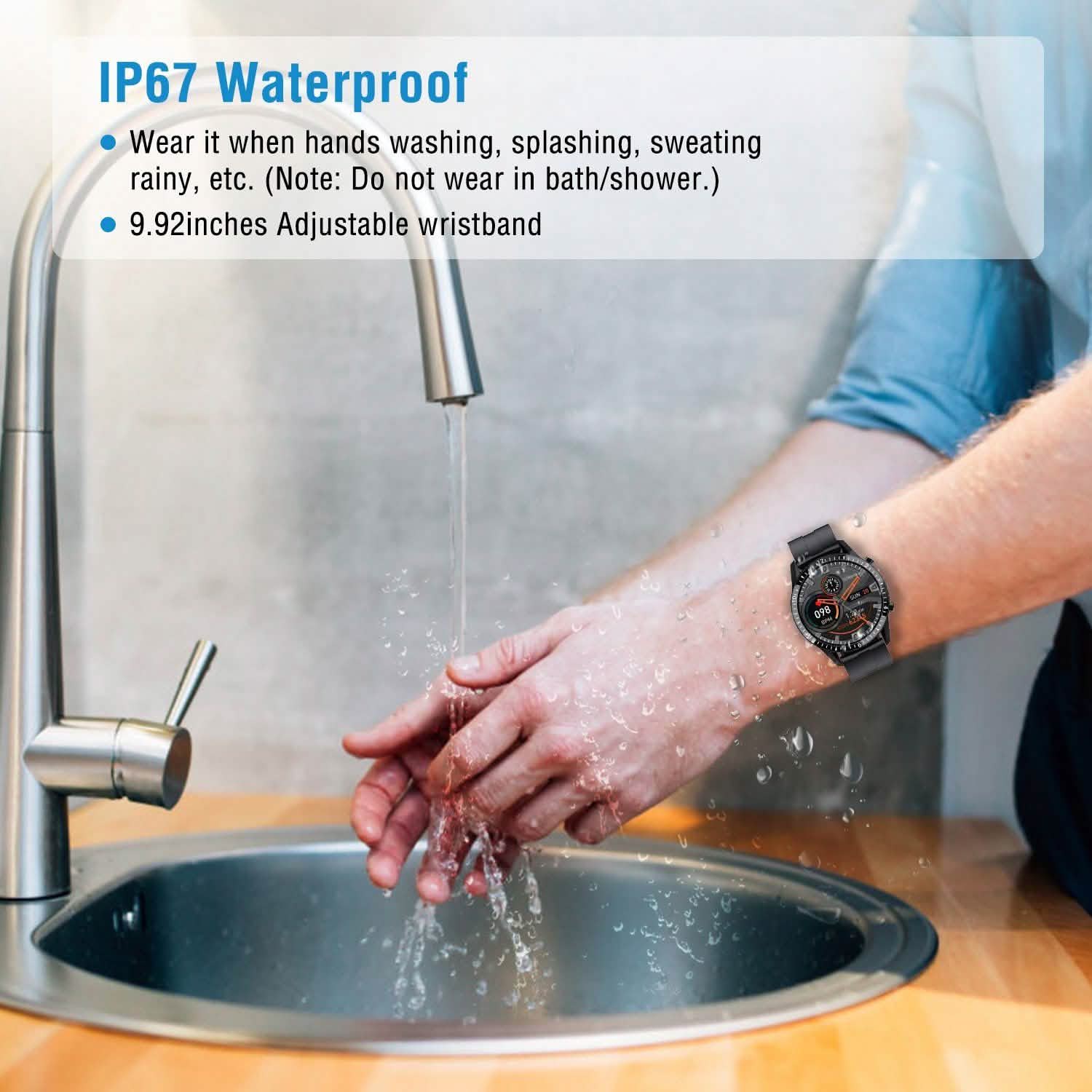 1.3 inch Wireless Smart Watch Smart Watches - Tophatter Daily Deals