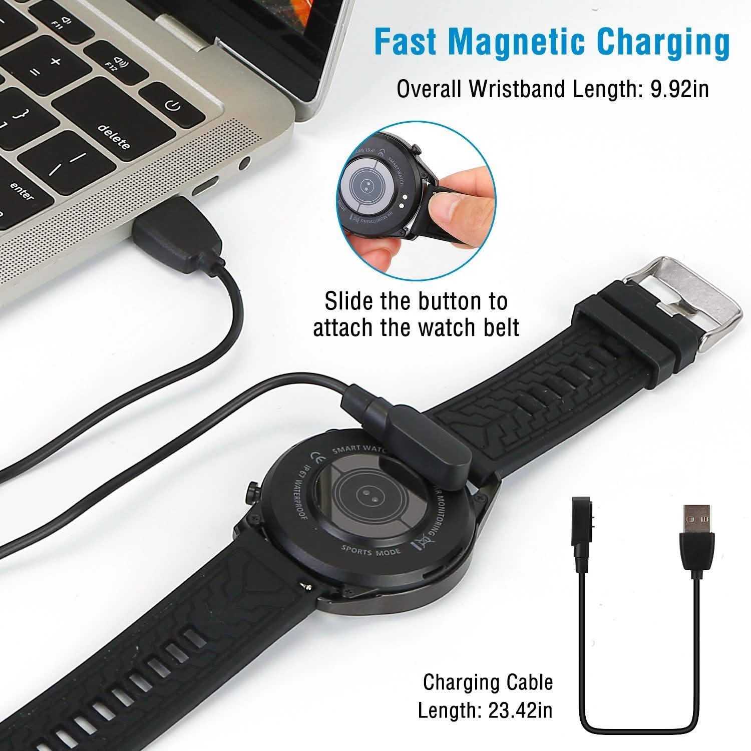 1.3 inch Wireless Smart Watch Smart Watches - Tophatter Daily Deals