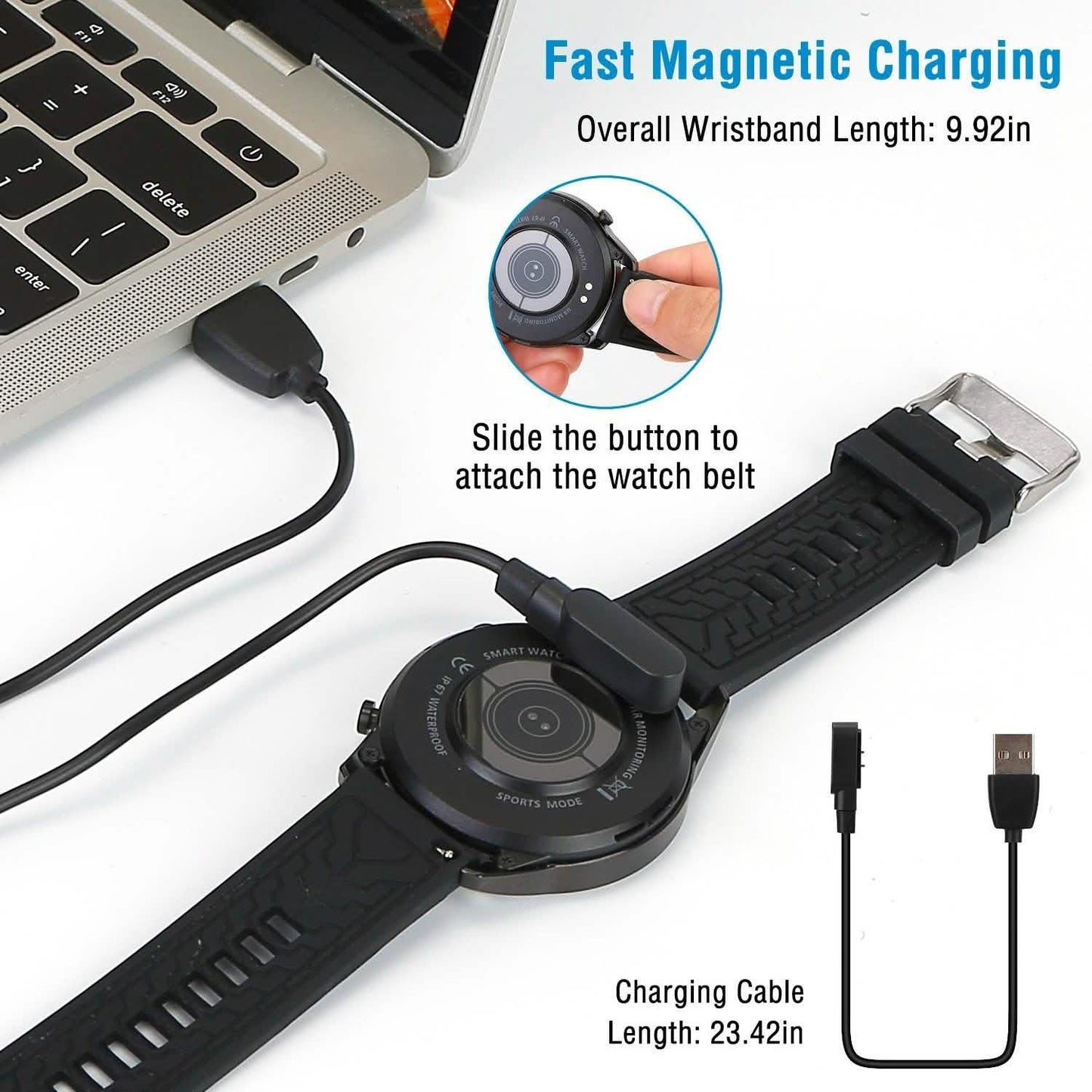 1.3 inch Wireless Smart Watch Smart Watches - Tophatter Daily Deals