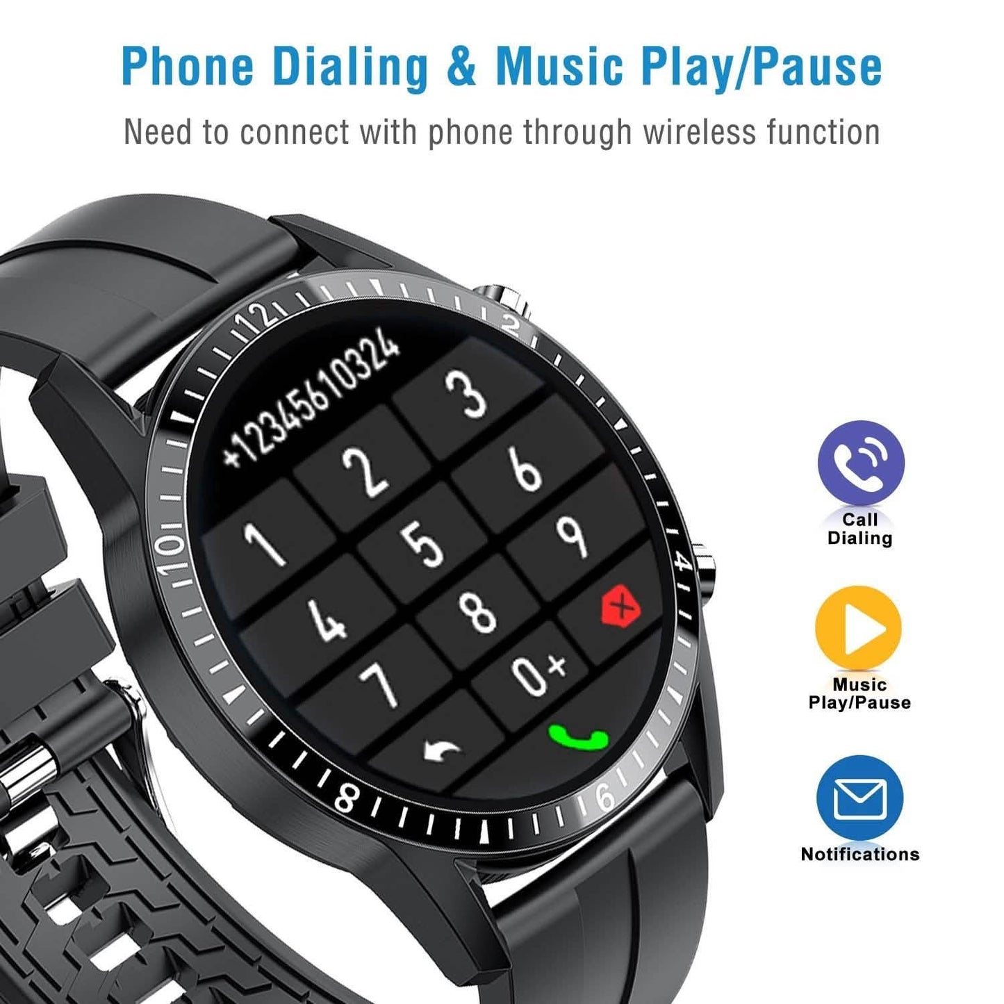 1.3 inch Wireless Smart Watch Smart Watches - Tophatter Daily Deals