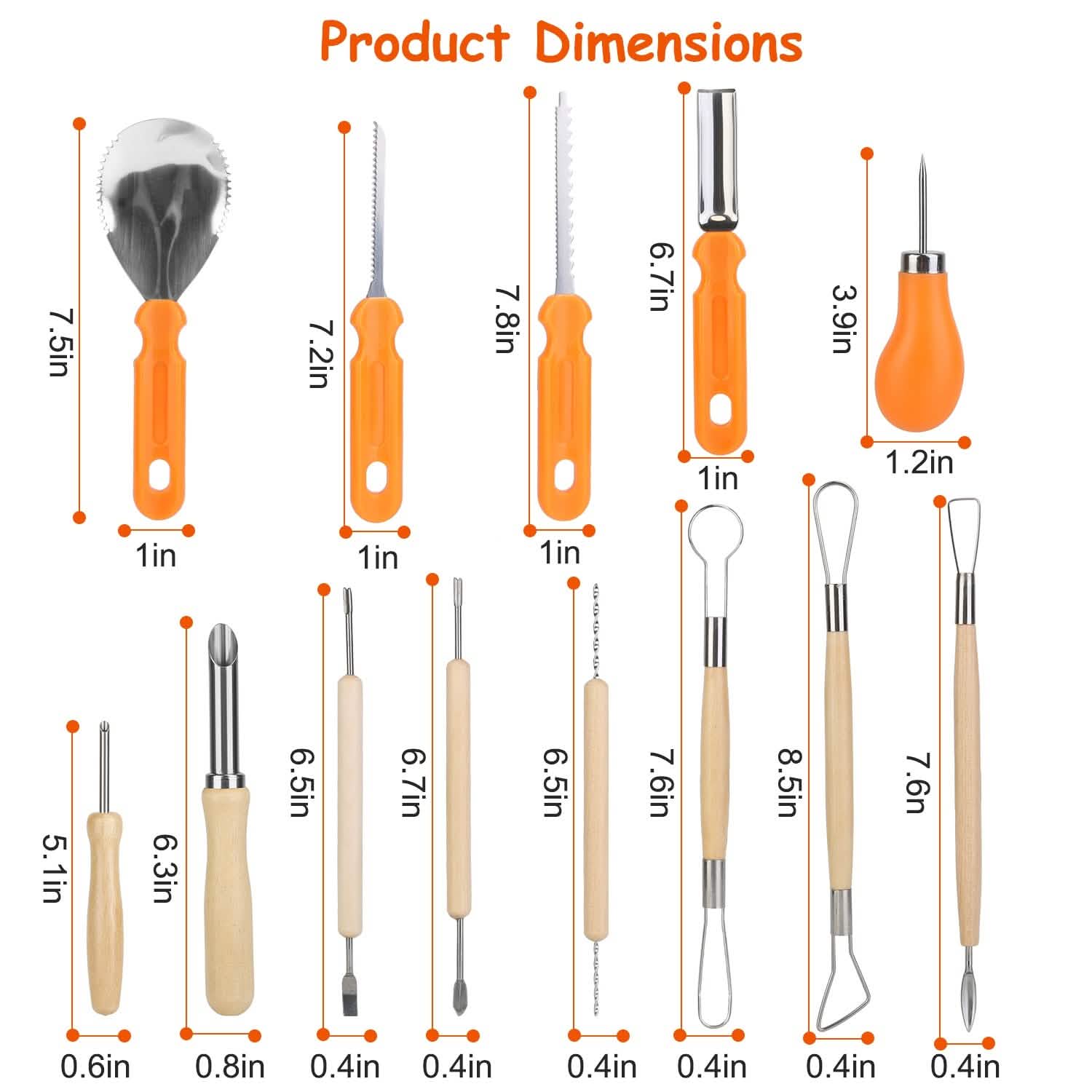 13-Pieces: Halloween Pumpkin Stainless Steel Carving Kit School, Office & Art Supplies - Tophatter Daily Deals