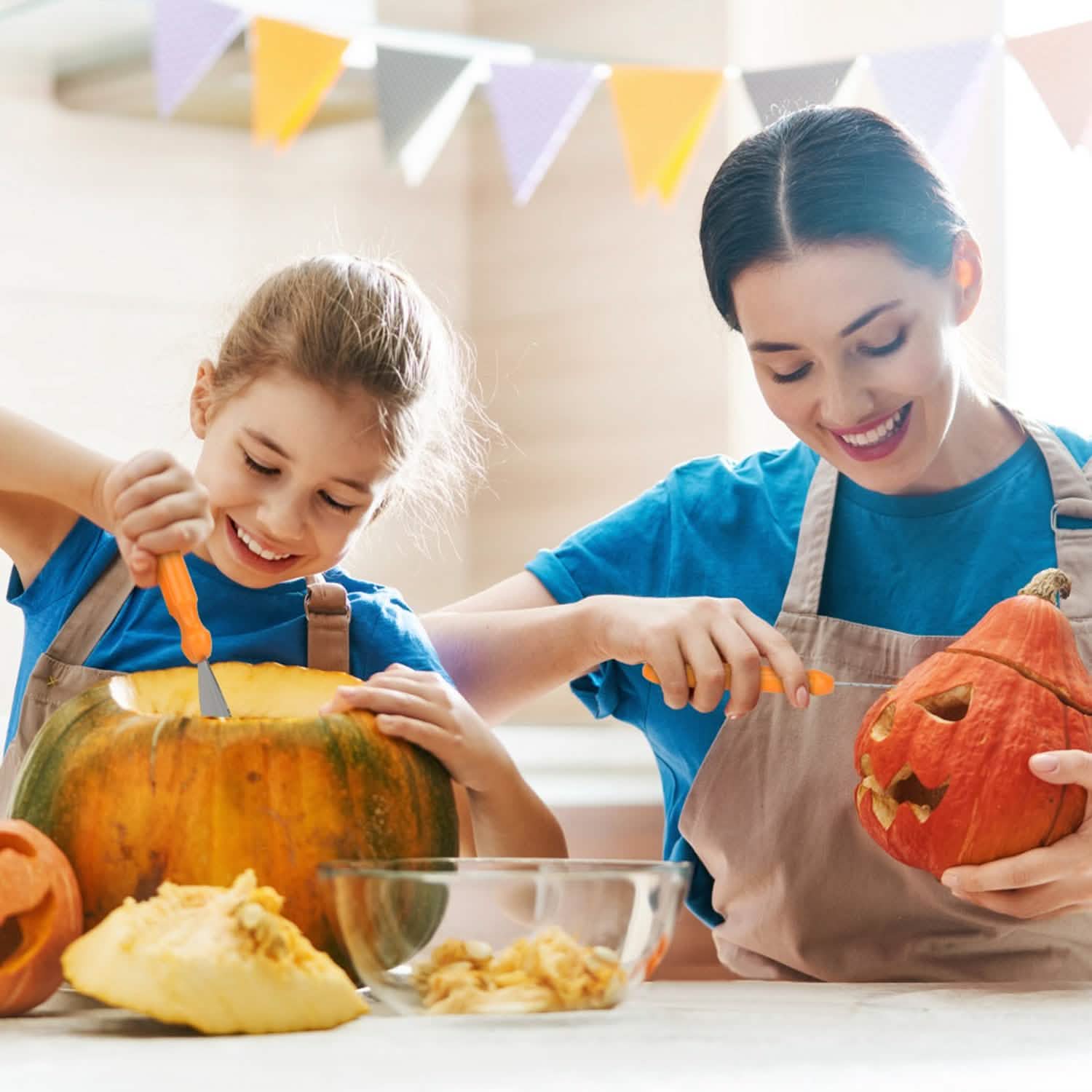 13-Pieces: Halloween Pumpkin Stainless Steel Carving Kit School, Office & Art Supplies - Tophatter Daily Deals