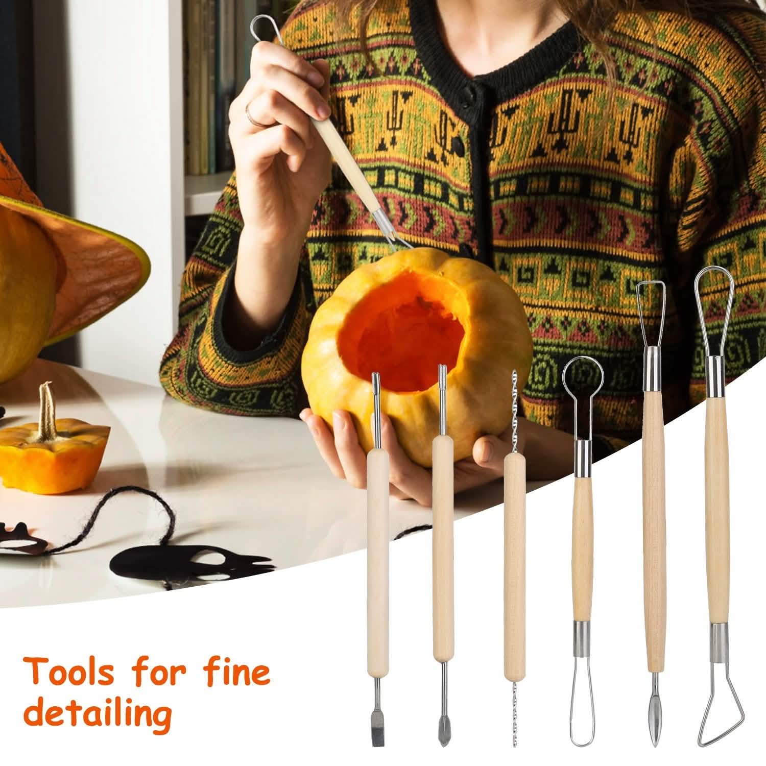 13-Pieces: Halloween Pumpkin Stainless Steel Carving Kit School, Office & Art Supplies - Tophatter Daily Deals