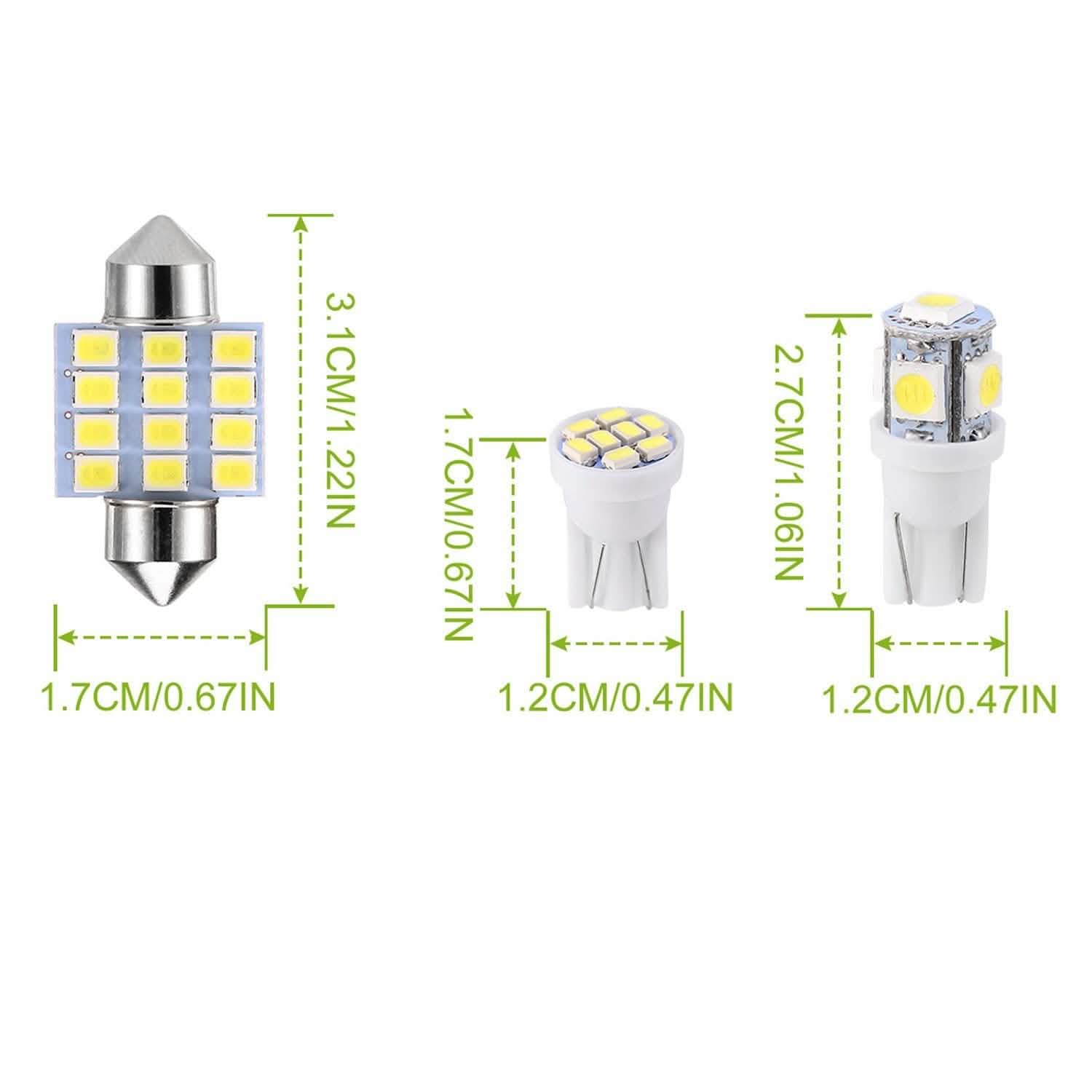 13-Pieces: T10 31mm Festoon LED Light Automotive - Tophatter Daily Deals