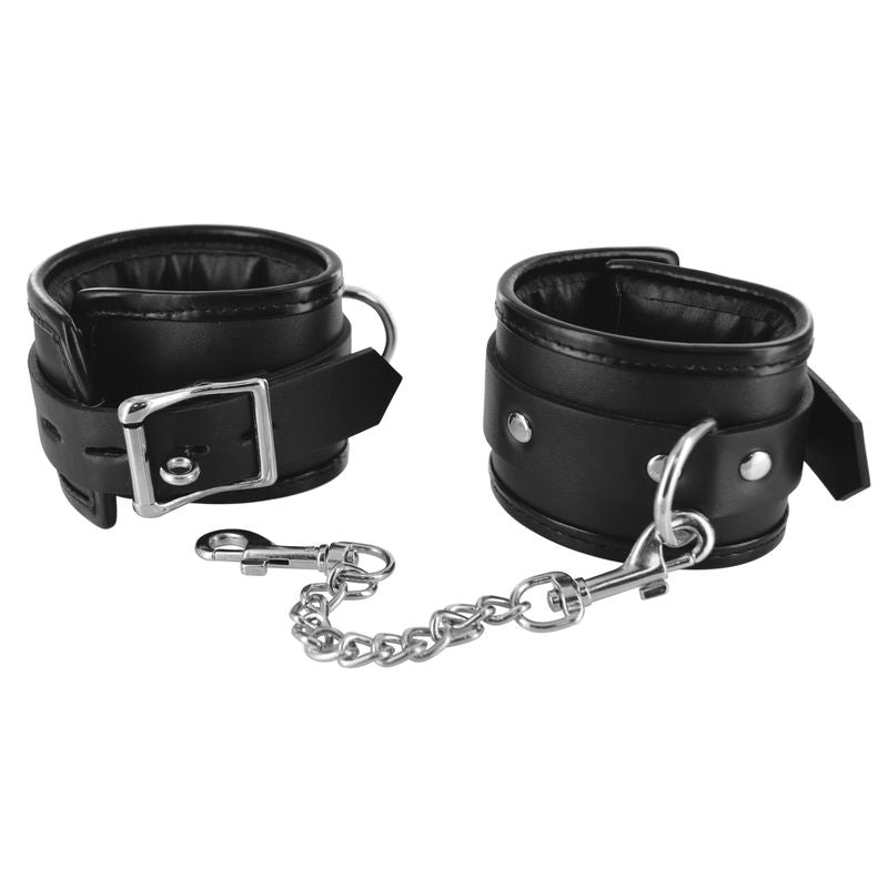 Locking Padded Wrist Cuffs with Chain for Comfortable Bondage Play > Bondage Gear > Restraints - Tophatter Daily Deals