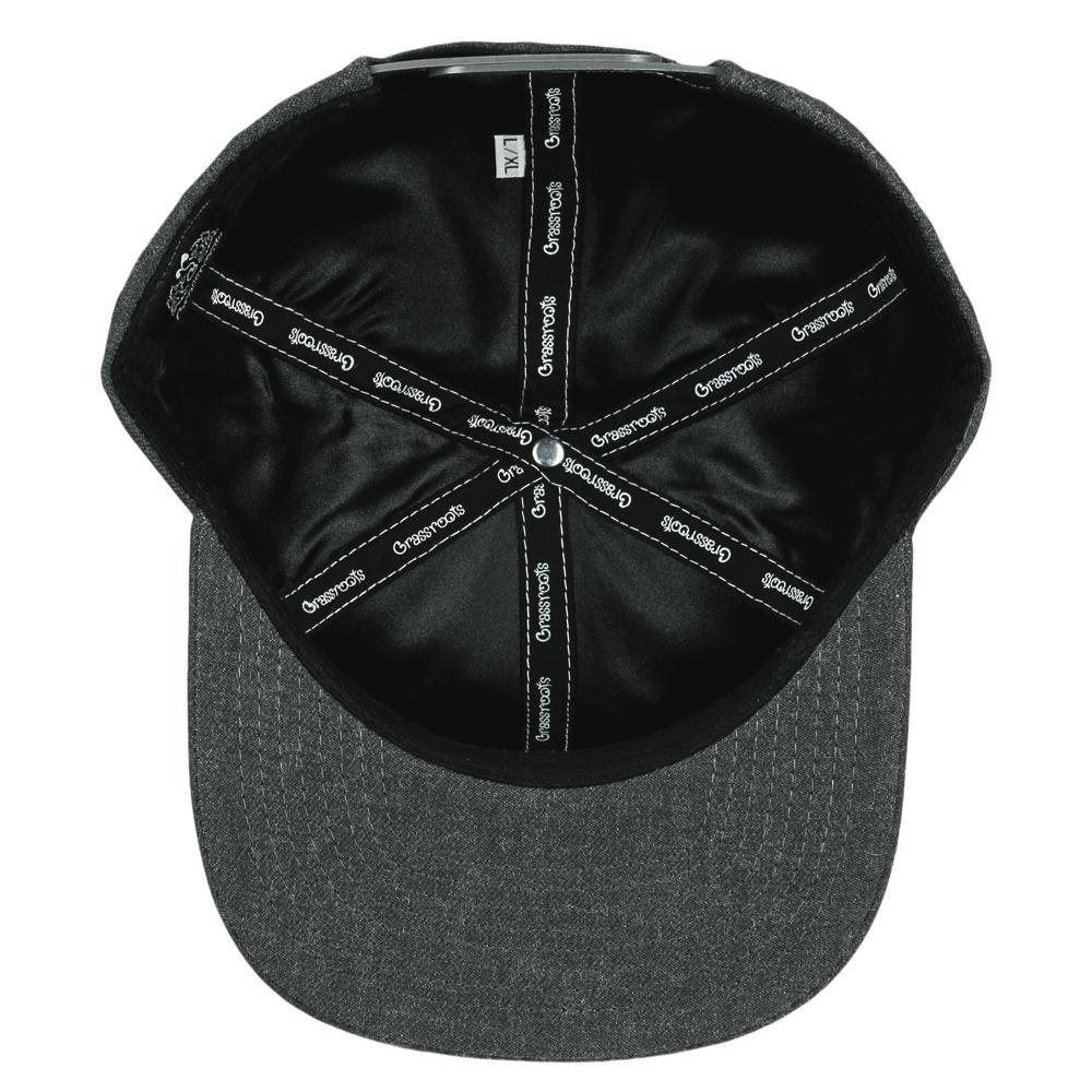 Grassroots California Touch of Class Gray Pro Fit Snapback Hat Headwear - Tophatter Daily Deals