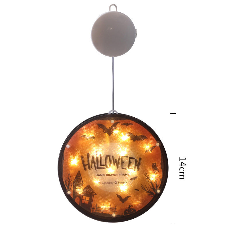 Halloween LED Lantern 160mm PVC Decor, IP44 Spooky Glow 7 Style 3D Changing Face Moving Picture Frame - Tophatter Daily Deals