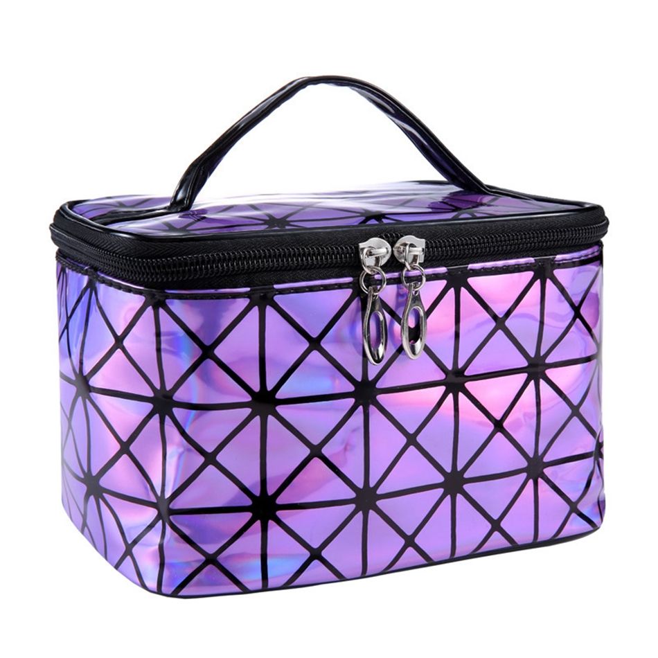 3D laser cosmetic bag Purple 0 - Tophatter Daily Deals