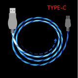 1M led charging cable Blue TYPE C 0 - Tophatter Daily Deals
