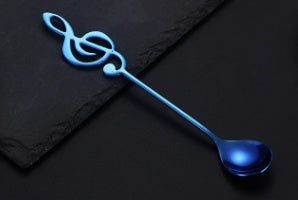 304 stainless steel music symbol creative spoon Blue 0 - Tophatter Daily Deals