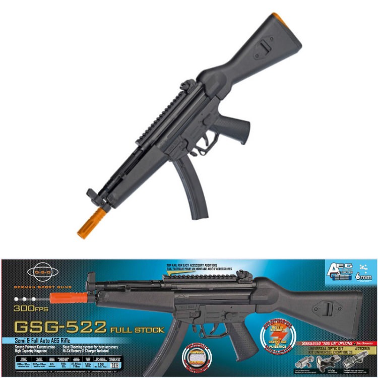 GSG 552 AEG Airsoft Submachine Electric Rifle Full Stock 300 FPS - Tophatter's Guns'N'Weapons Store Collectible Weapons - Tophatter Daily Deals